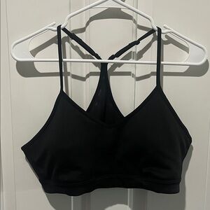 Adidas black sports bra low impact
